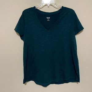 Mossimo Supply Co. Green V-Neck T-Shirt - XL